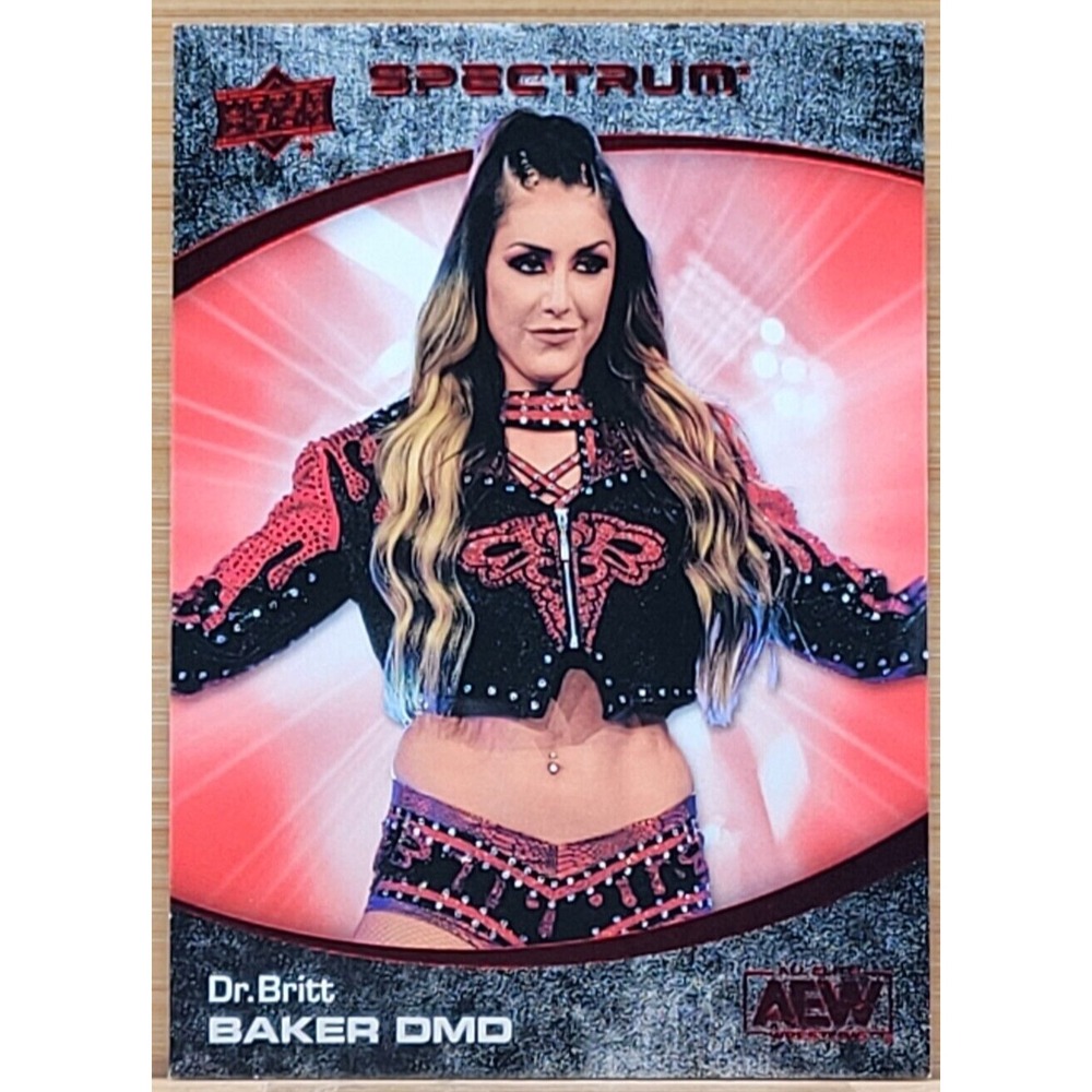 2021 UPPER DECK AEW SPECTRUM DR. BRITT BAKER DMD RED #D/50